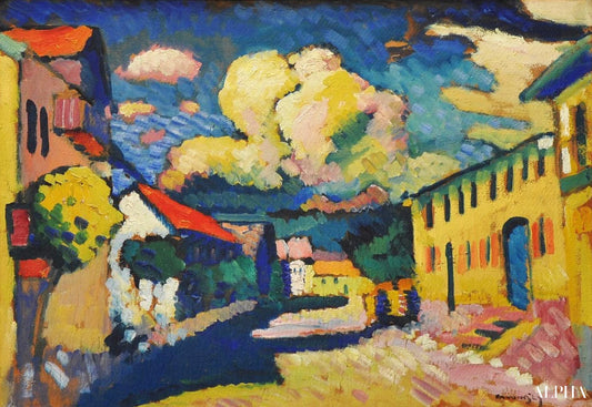 Rue à Murnau - Une rue de village - Vassily Kandinsky - Reproductions de tableaux et peintures haut de gamme