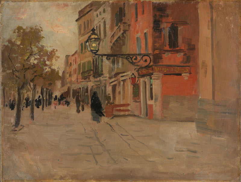 Straße in Venedig - Frits Thaulow