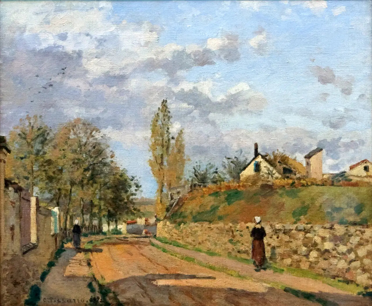 Rue de Beaujour, Pontoise - Camille Pissarro image 1 copie de tableau peinte à la main