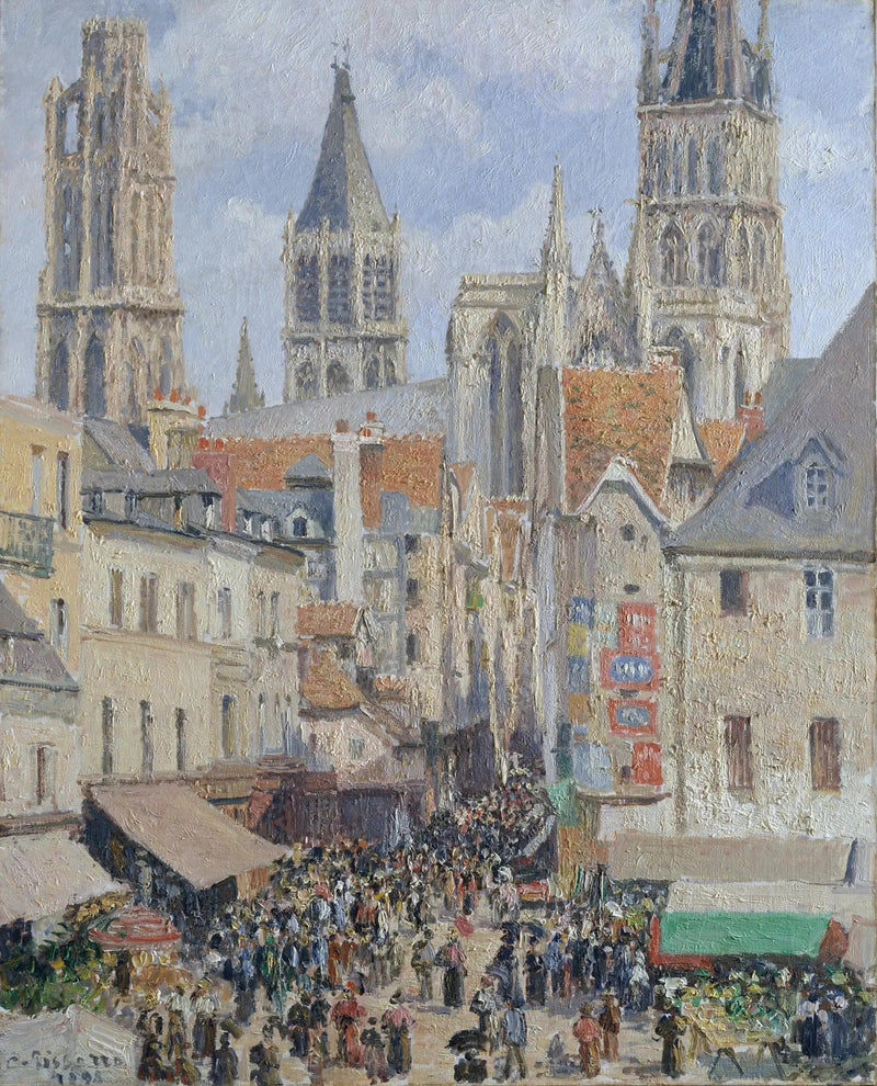 Rue der Lebensmittelgeschäft, Rouen - Camille Pissarro