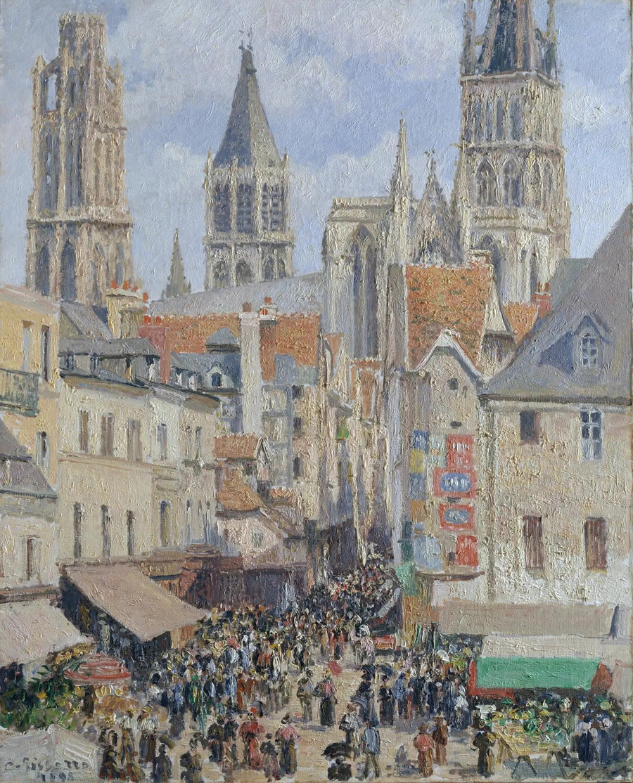 Rue der Lebensmittelgeschäft, Rouen - Camille Pissarro