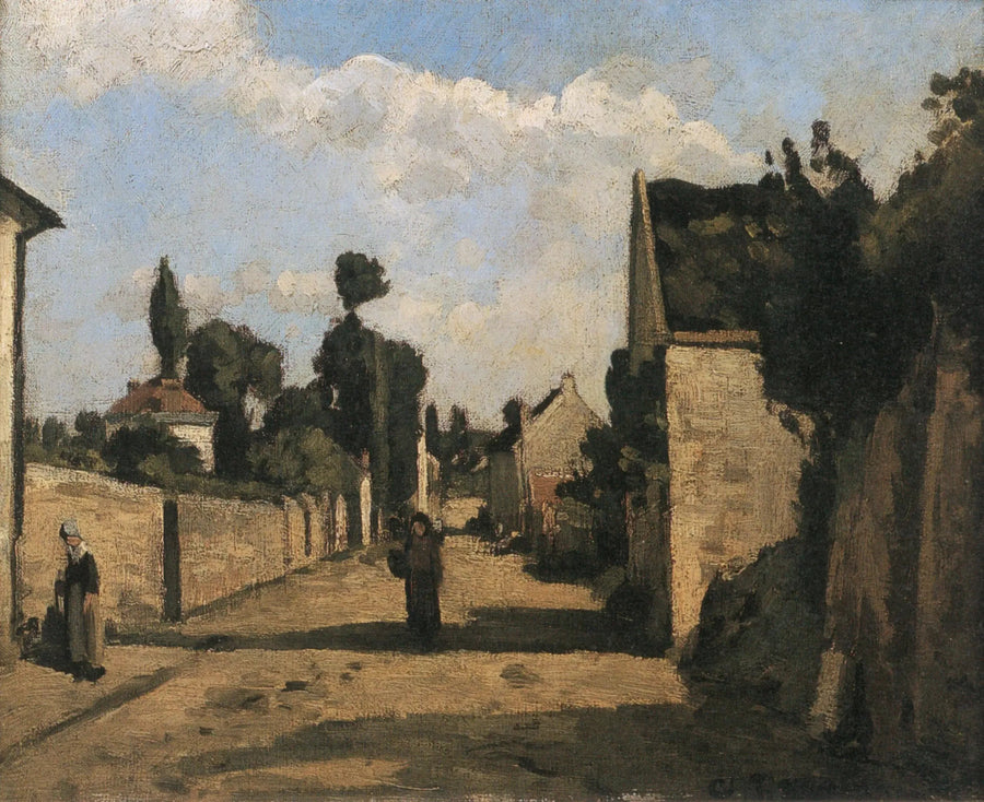 Rue de l'Hermitage in Pontoise - Camille Pissarro