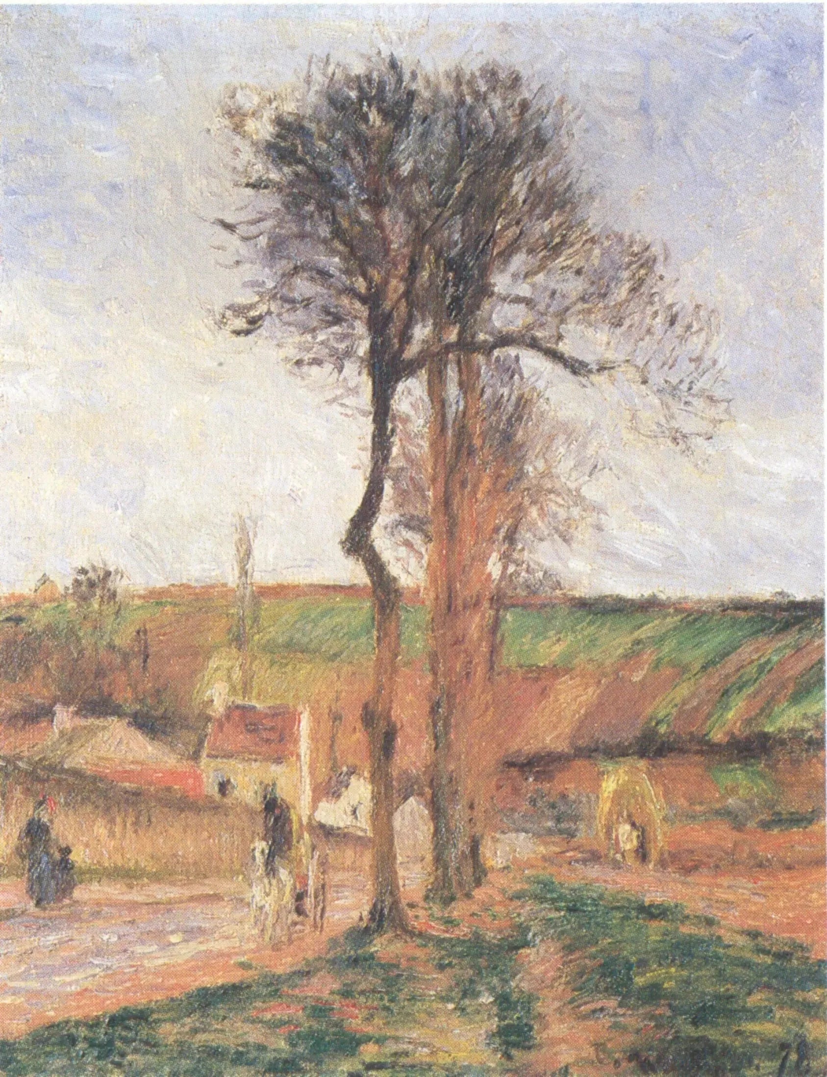 Rue de l'Hermitage et côte des Mathurins, Pontoise - Camille Pissarro image 1 copie de tableau peinte à la main