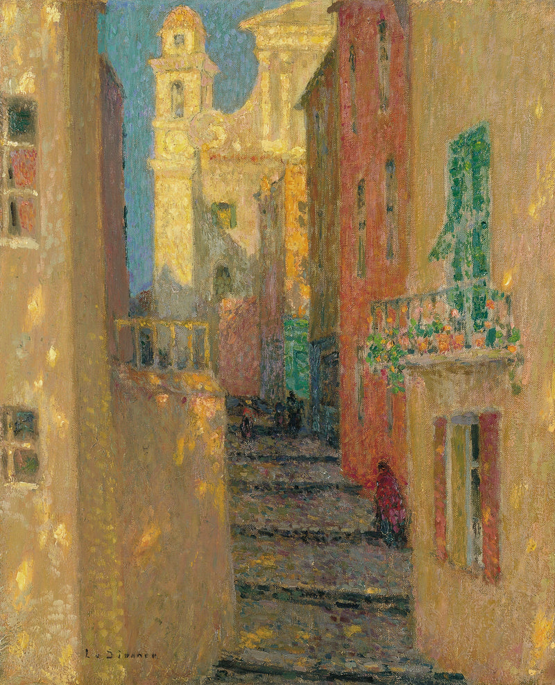 Kirche Straße, Villefranche-sur-Mer - Henri Le Sidaner