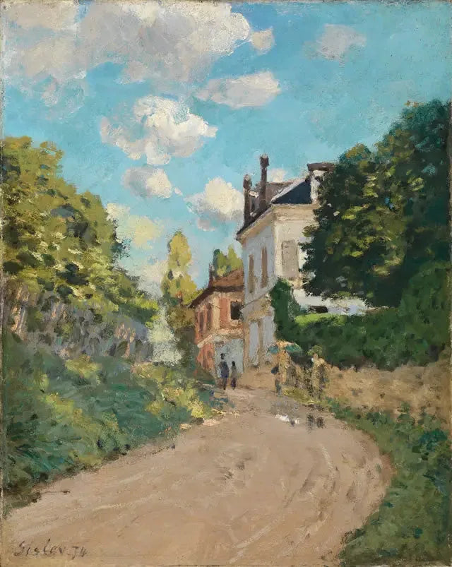 Rue de Montbuisson in Louveciennes - Alfred Sisley