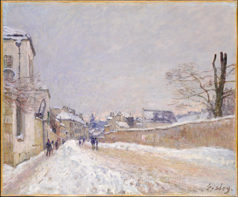 Rue Eugène Moussoir in Moret: Der Winter - Alfred Sisley