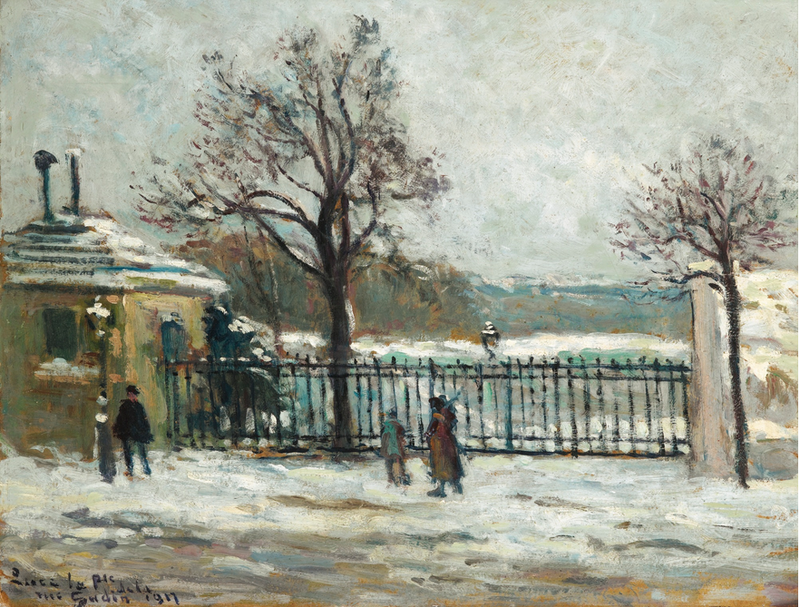 Rue Gudin, Winteransicht des Gartens - Maximilien Luce