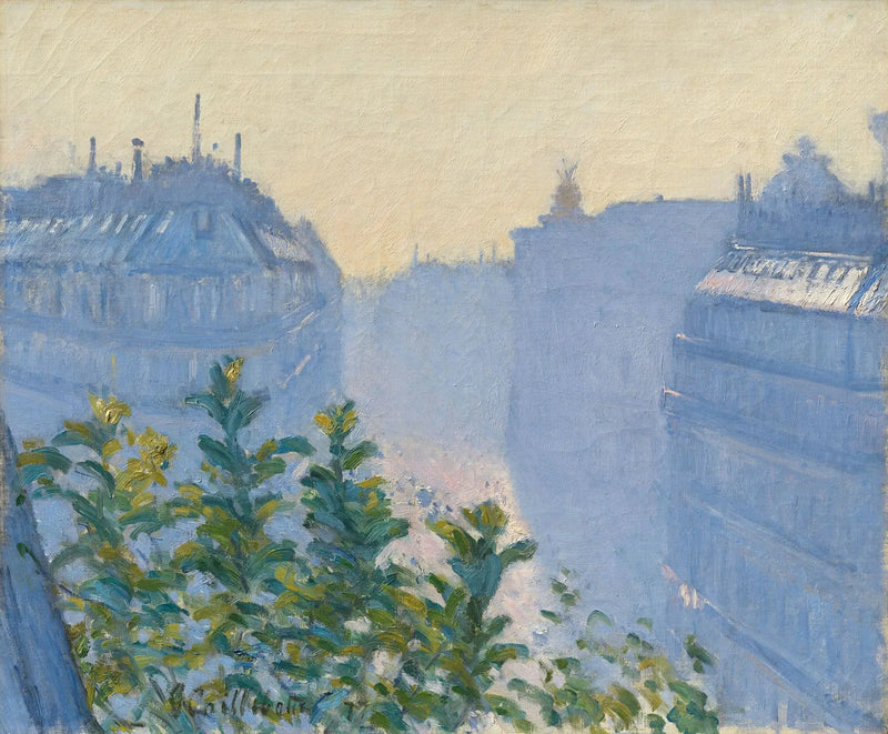 Rue Halévy, Blick von einem Balkon - Gustave Caillebotte