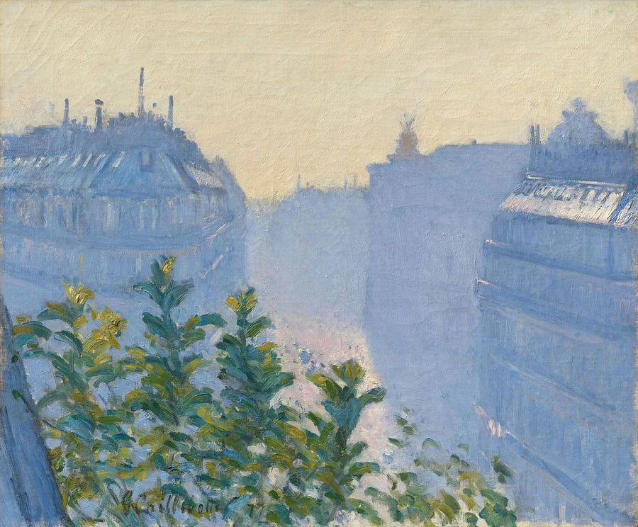 Rue Halévy, Blick von einem Balkon - Gustave Caillebotte