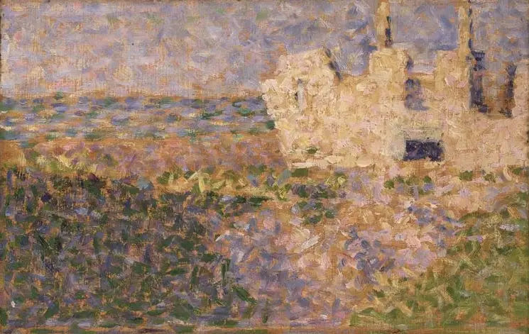 Ruines à Grandcamp - Georges Seurat image 1 tableau peint à l’huile sur toile