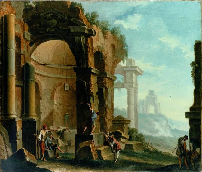 Antike Ruinen mit Figuren - Sebastiano Ricci