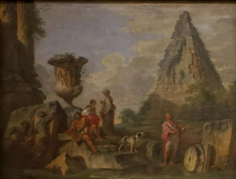Antike Ruinen mit der Pyramide von Gaius Cestius - Giovanni Paolo Panini