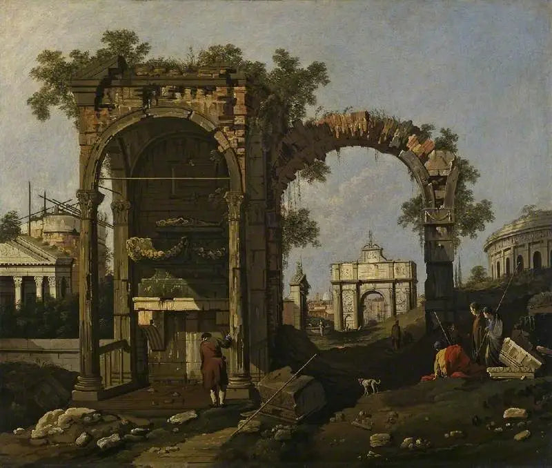 Ruinen mit Figuren - Canaletto