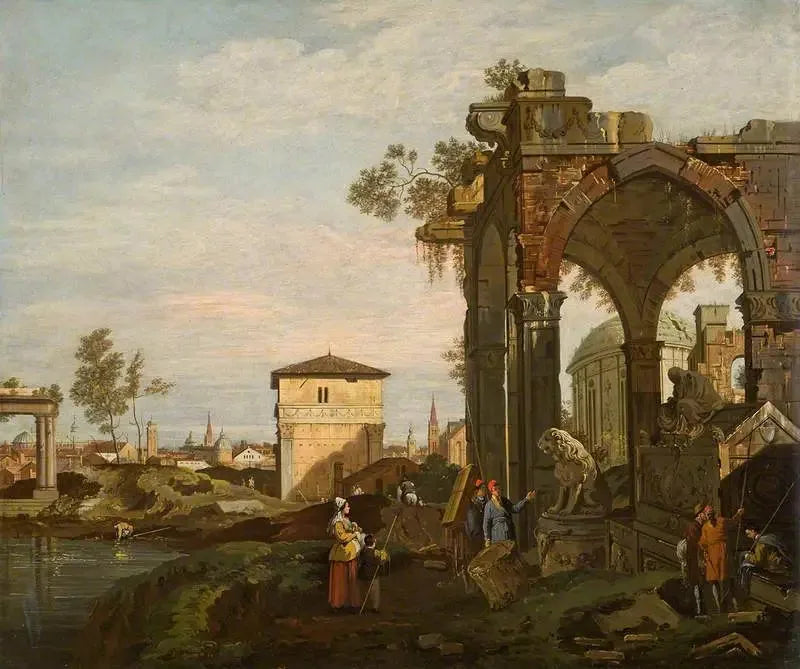 Ruinen mit Figuren - Canaletto