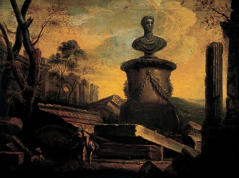 Ruinen mit einem Kopf - Giovanni Paolo Panini