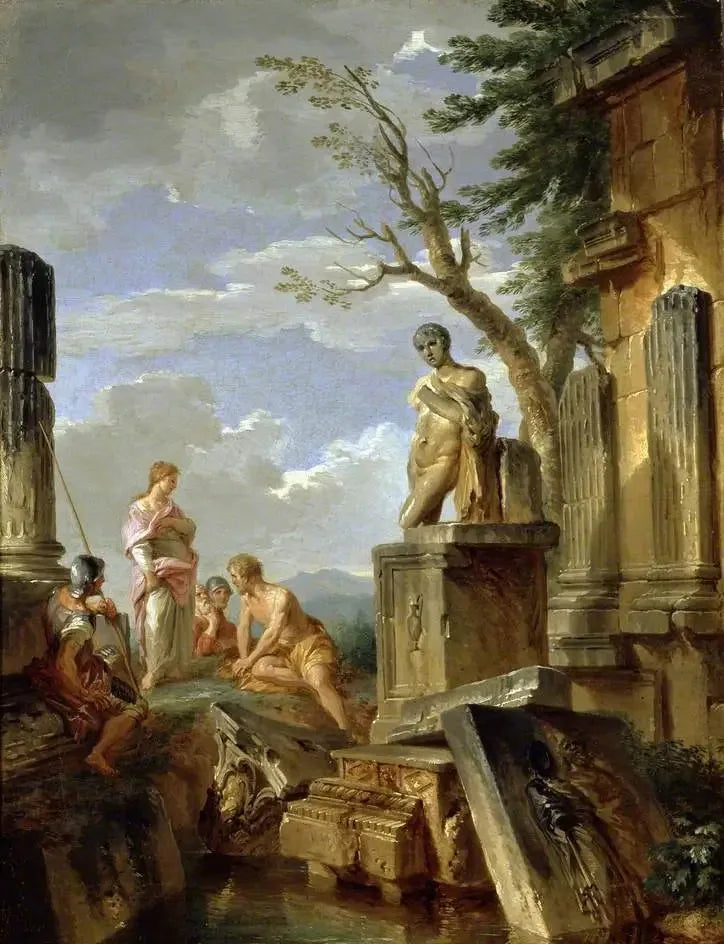 Ruinen mit einer Sibylle und anderen Figuren - Giovanni Paolo Panini