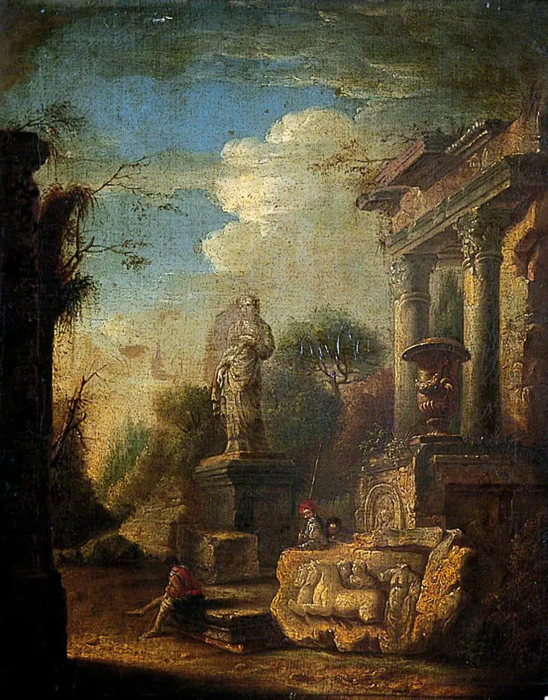 Ruinen mit einer Statue - Giovanni Paolo Panini
