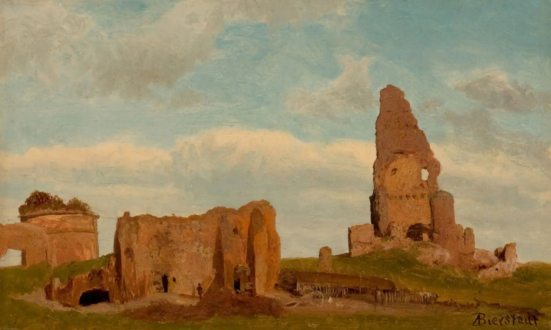 Ruinen, römische Landschaft - Albert Bierstadt