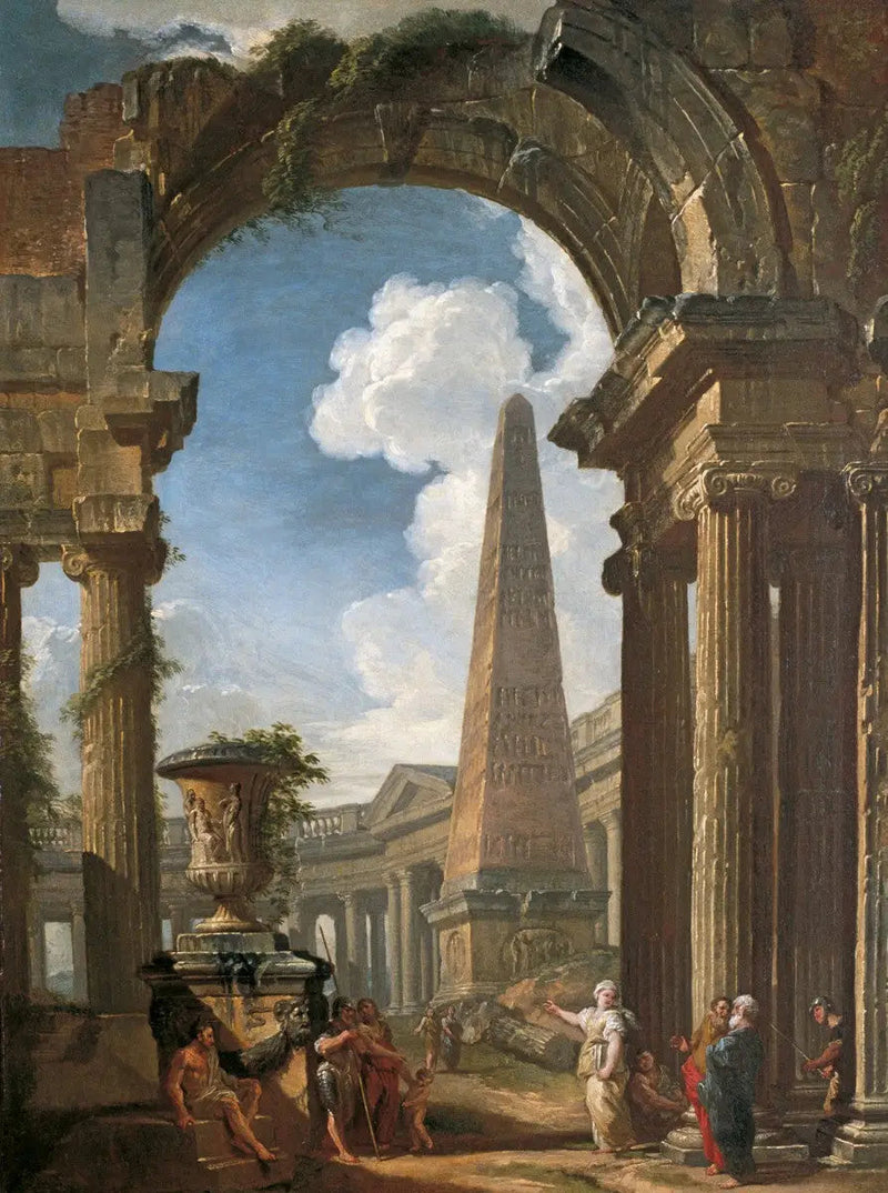 Ruinen eines Tempels mit einer Sibylle - Giovanni Paolo Panini