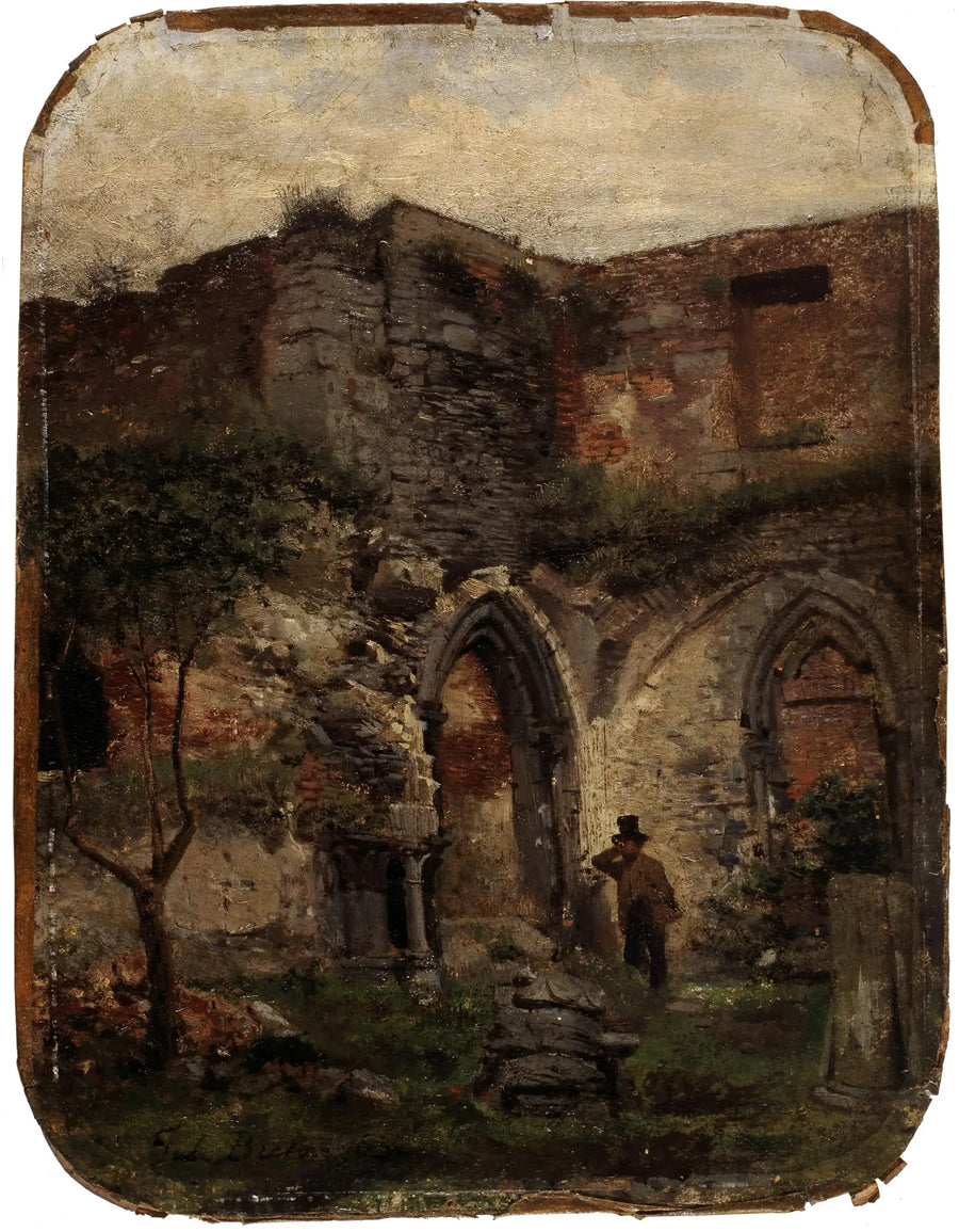 Ruinen der Abtei Saint-Bavon in Gent - Jules Breton
