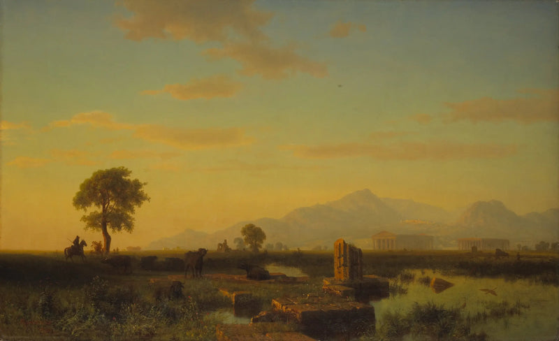 Ruinen von Paestum - Albert Bierstadt