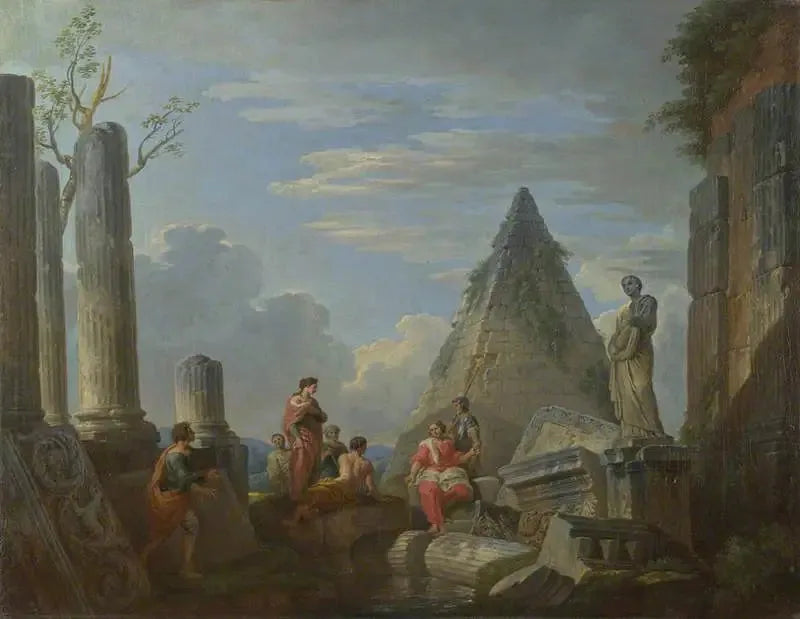 Römische Ruinen mit Figuren - Giovanni Paolo Panini