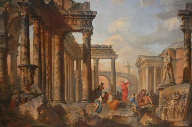 Römische Ruinen mit einem Prediger - Giovanni Paolo Panini