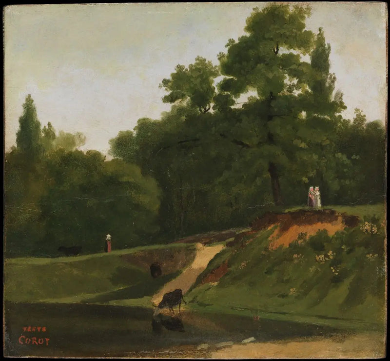 Bach in der Nähe des Grundstücks von Corot, Ville d'Avray - Jean-Baptiste Camille Corot