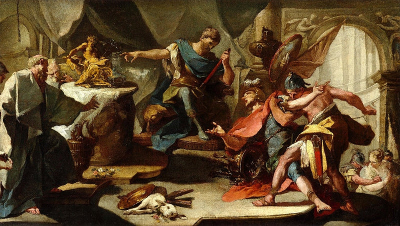 S. Eustache de Roméo weigert sich, Opfer für die Götzen darzubringen - Giovanni Battista Pittoni