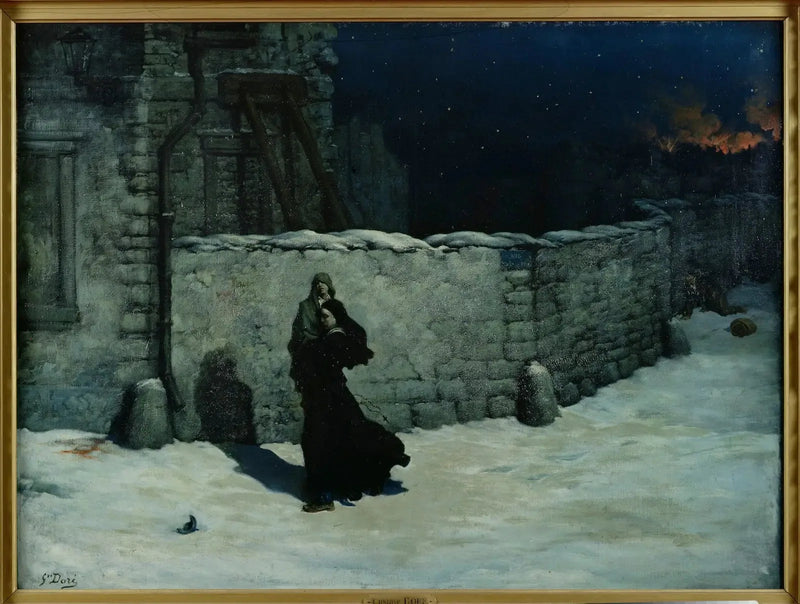 Schwester der Barmherzigkeit rettet ein Kind. Episode der Belagerung von Paris - Gustave Doré