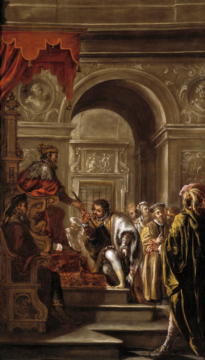 Saint Ambroise benannt zum Gouverneur von Ligurien und Emilia - Juan de Valdés Leal