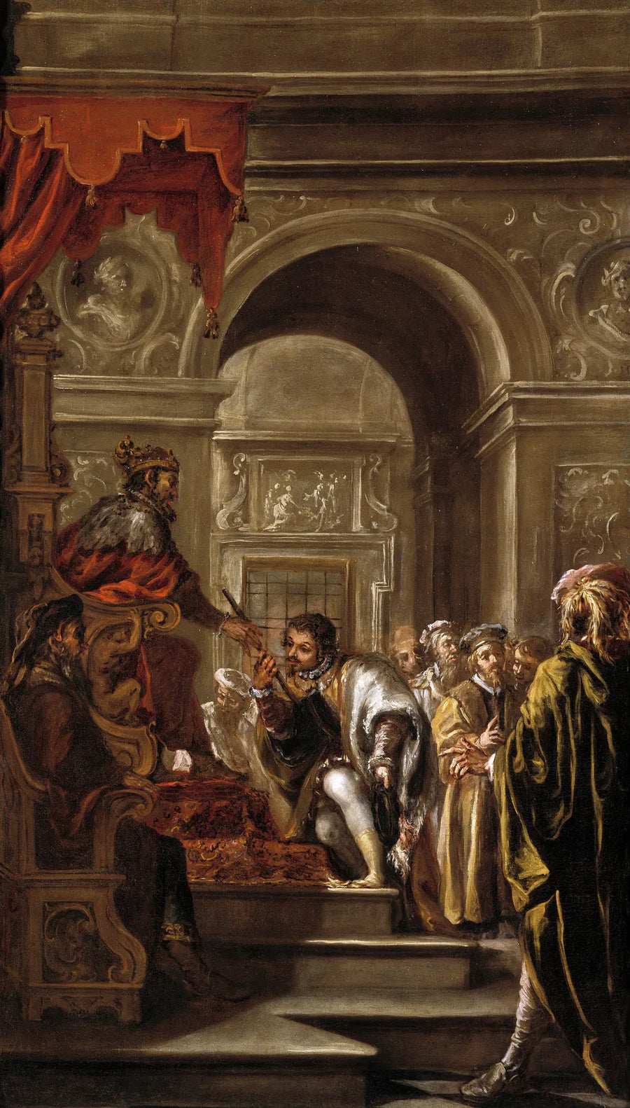 Saint Ambroise benannt zum Gouverneur von Ligurien und Emilia - Juan de Valdés Leal