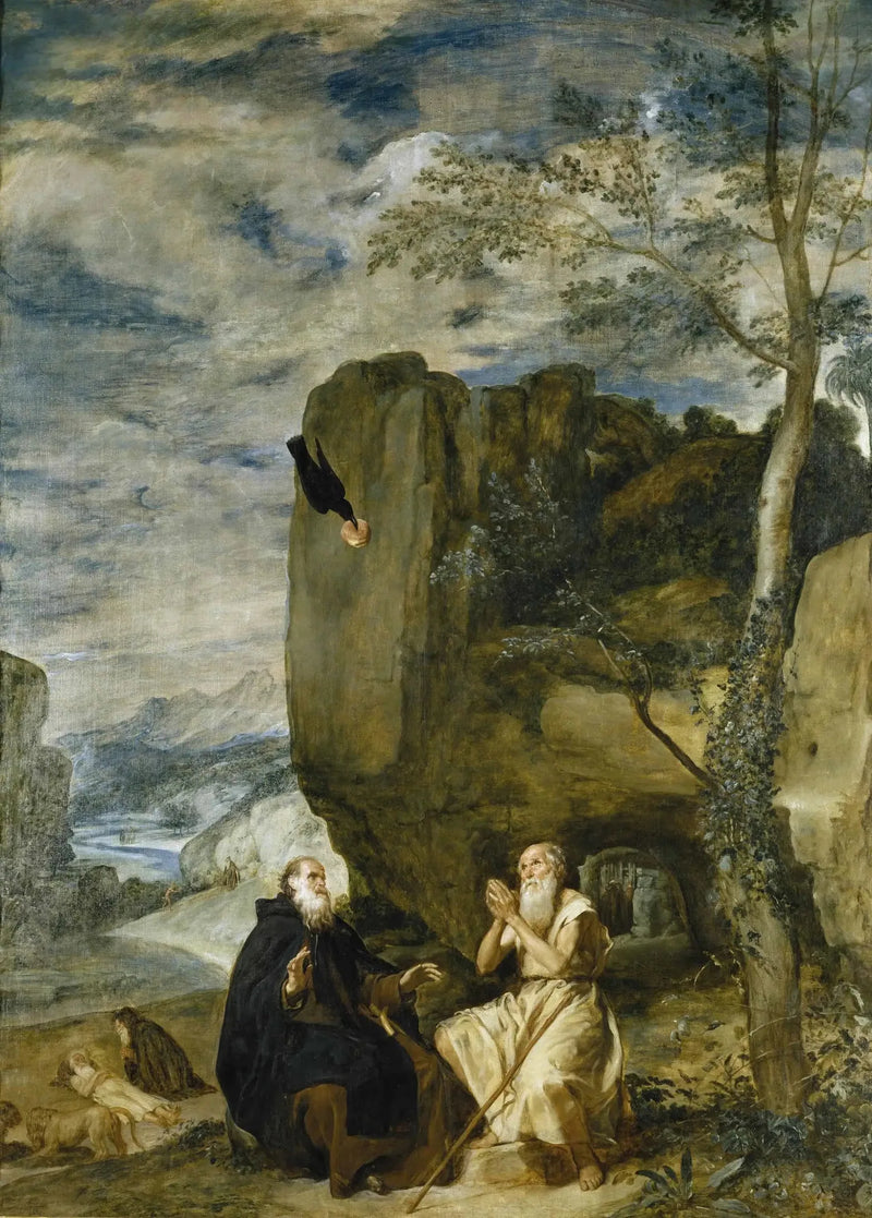 Heiliger Antonius Abt und heiliger Paulus, erster Einsiedler - Diego Velázquez