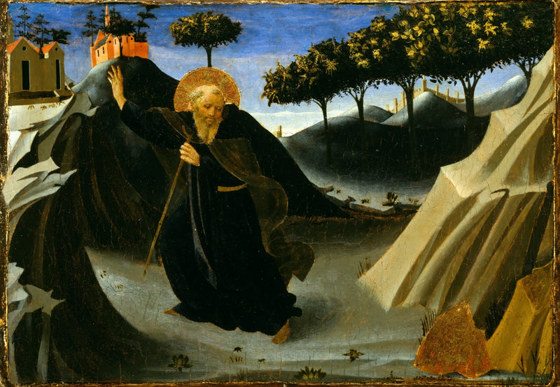 Heiliger Antonius Abt vermeidet die goldene Messe - Fra Angelico