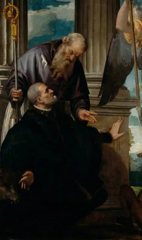 Saint Antoine Abt, Schutzpatron eines knienden Spenders - Paul Véronèse