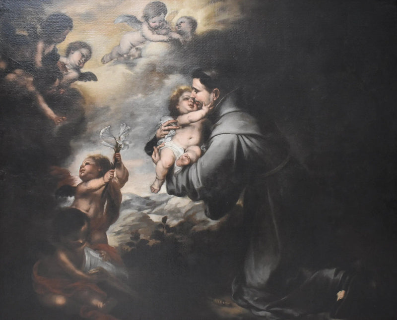 Saint Antoine de Padoue verehrend das Jesuskind - Bartolomé Esteban Murillo