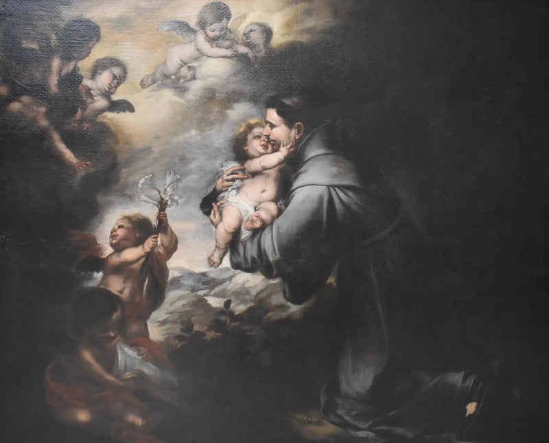 Saint Antoine de Padoue verehrend das Jesuskind - Bartolomé Esteban Murillo