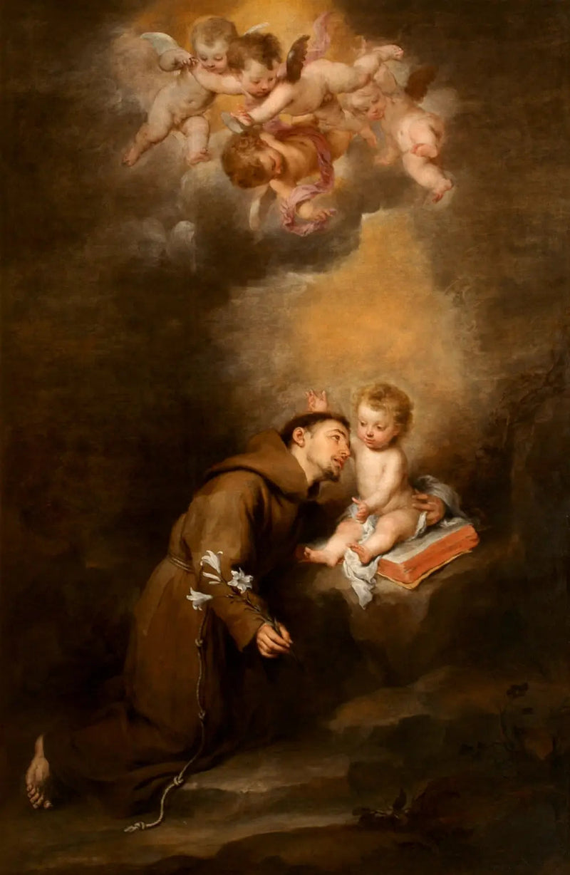 Saint Antoine de Padoue mit dem Kind - Bartolomé Esteban Murillo