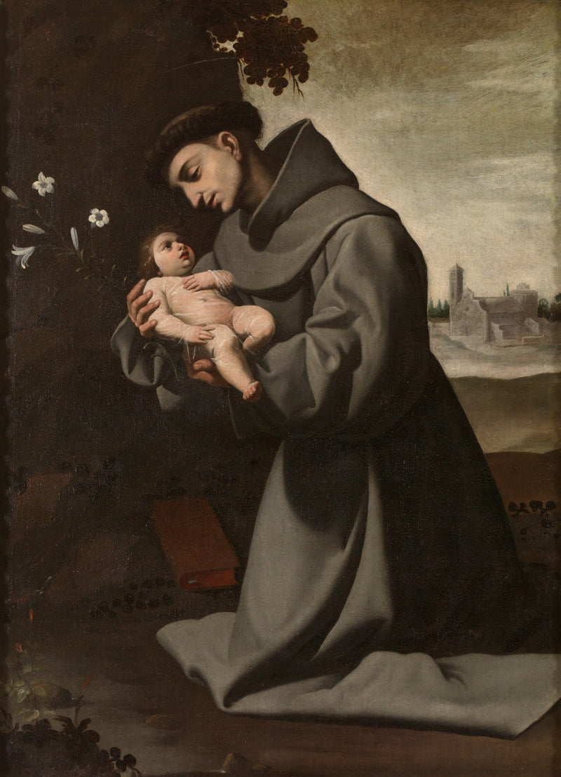Sankt Antonius von Padua mit dem Jesuskind - Francisco de Zurbarán