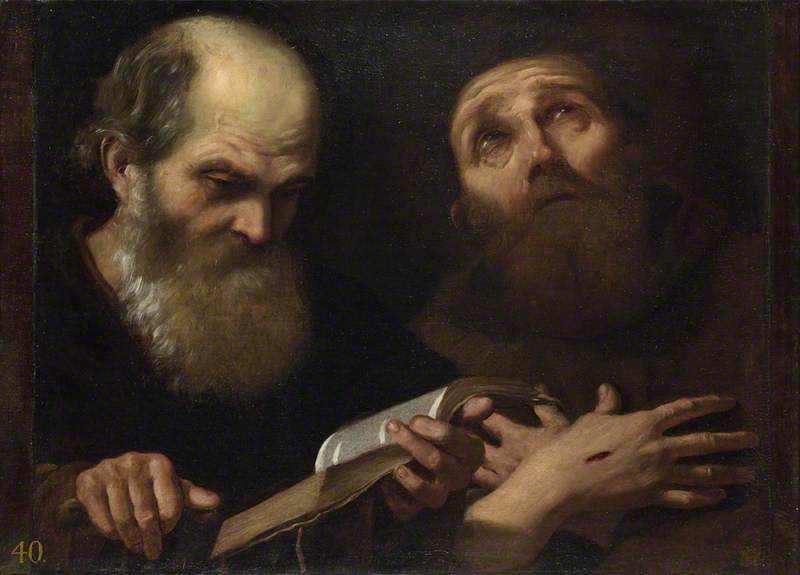 Saint Antoine l'Abbé und Saint François d'Assise - Andrea Sacchi