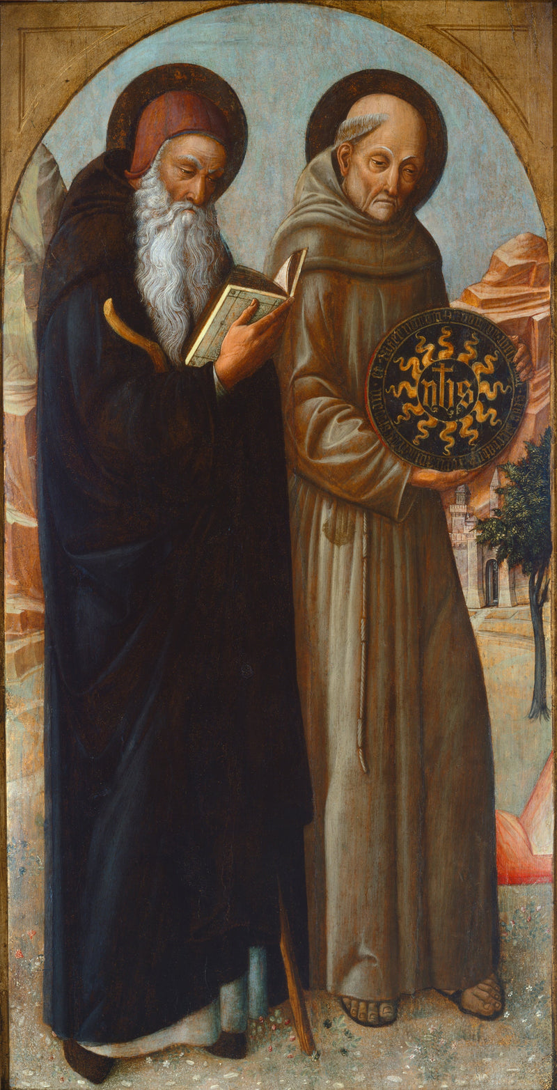 Saint Antoine l'abbé und Saint Bernardin von Siena - Iacopo Bellini