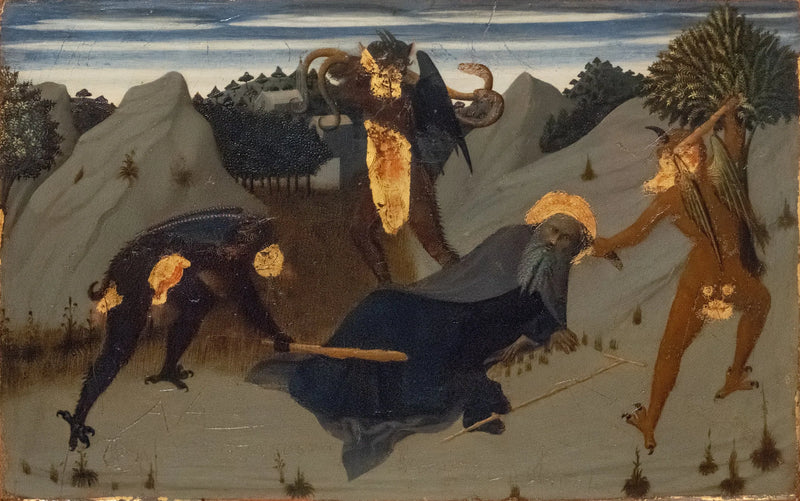Der verfolgte Heilige Antonius durch die Dämonen - Stefano di Giovanni (Sassetta)