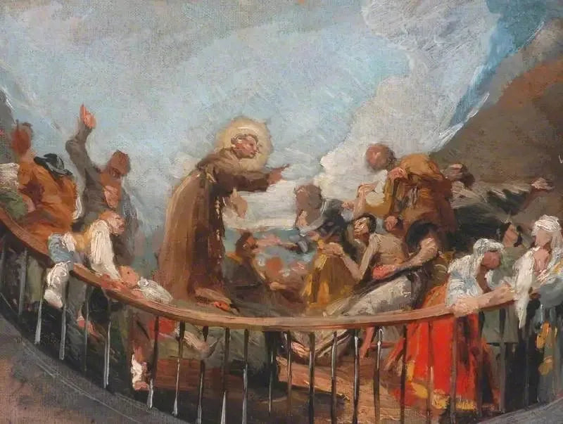 Der heilige Antonius, der einen Toten auferweckt - Francisco de Goya