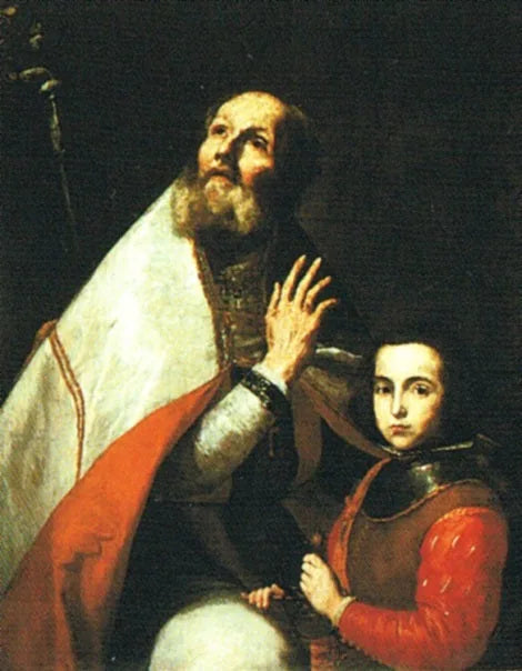 Heiliger Augustinus mit einem Jungen. - Jusepe de Ribera