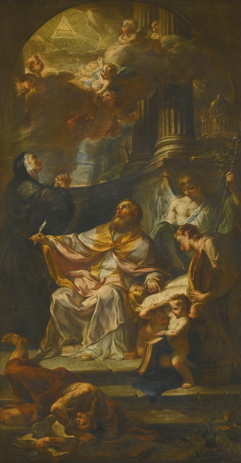 Triumphierende Augustinus gegen den Ketzerei - Francesco Solimena