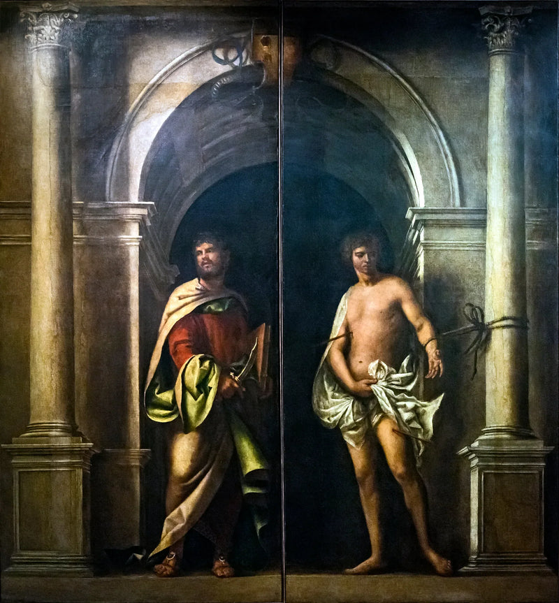 Saint Barthélemy und Saint Sébastien - Sebastiano del Piombo