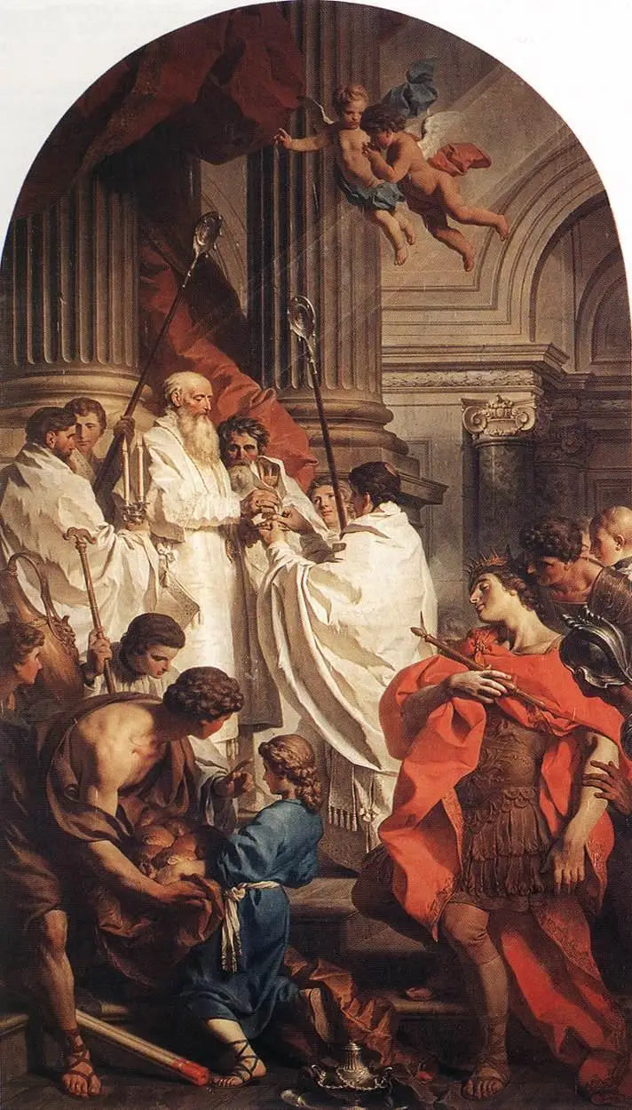 Saint Basilius, der die Messe vor Kaiser Valens feiert - Pierre Subleyras