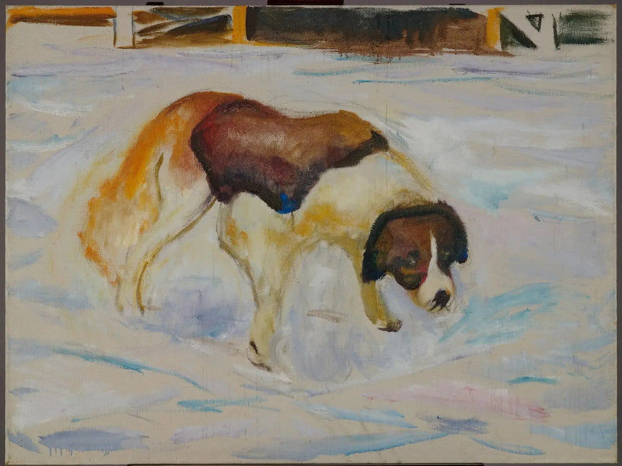 Sankt Bernhard im Schnee - Edvard Munch