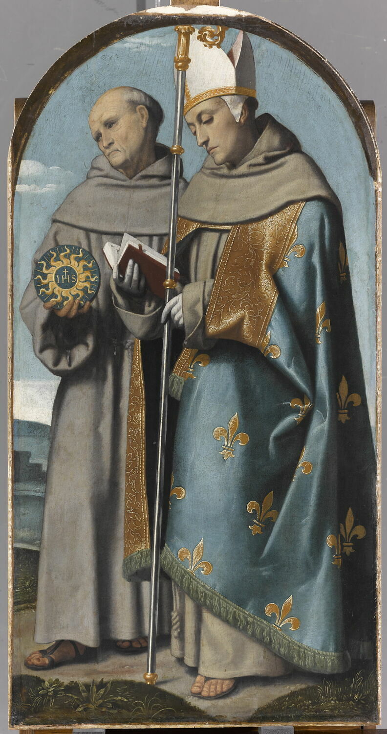 Sankt Bernardin von Siena und Sankt Ludwig von Toulouse - Alessandro Bonvicino
