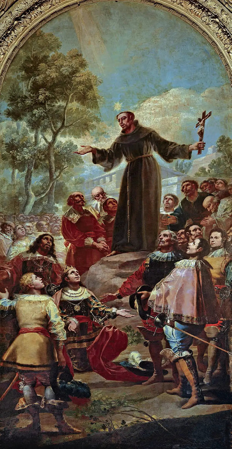 Der heilige Bernhardin von Siena predigt vor Alfons V. von Aragon - Francisco de Goya